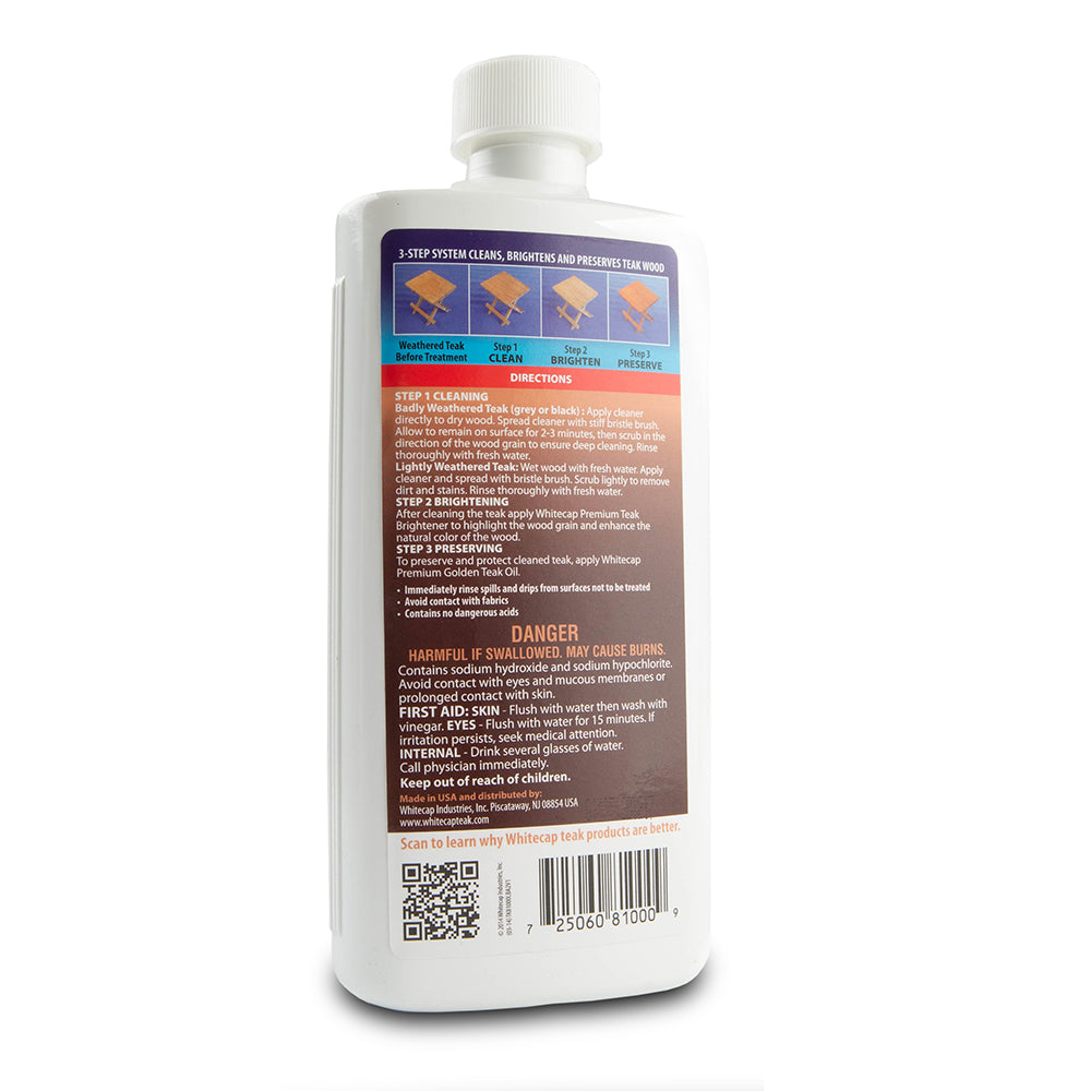 Limpiador de teca premium Whitecap - 16 oz