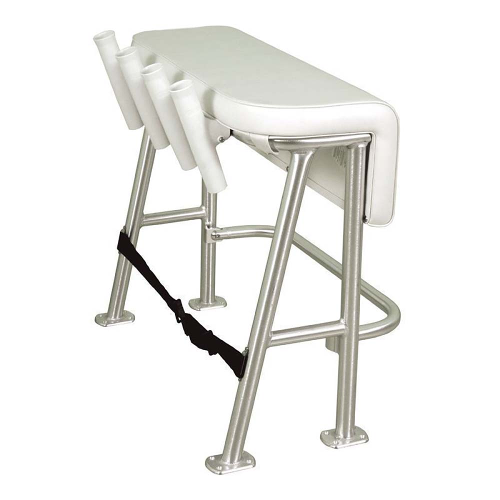 Asiento de apoyo TACO Neptune III con 4 portacañas de polietileno blancos