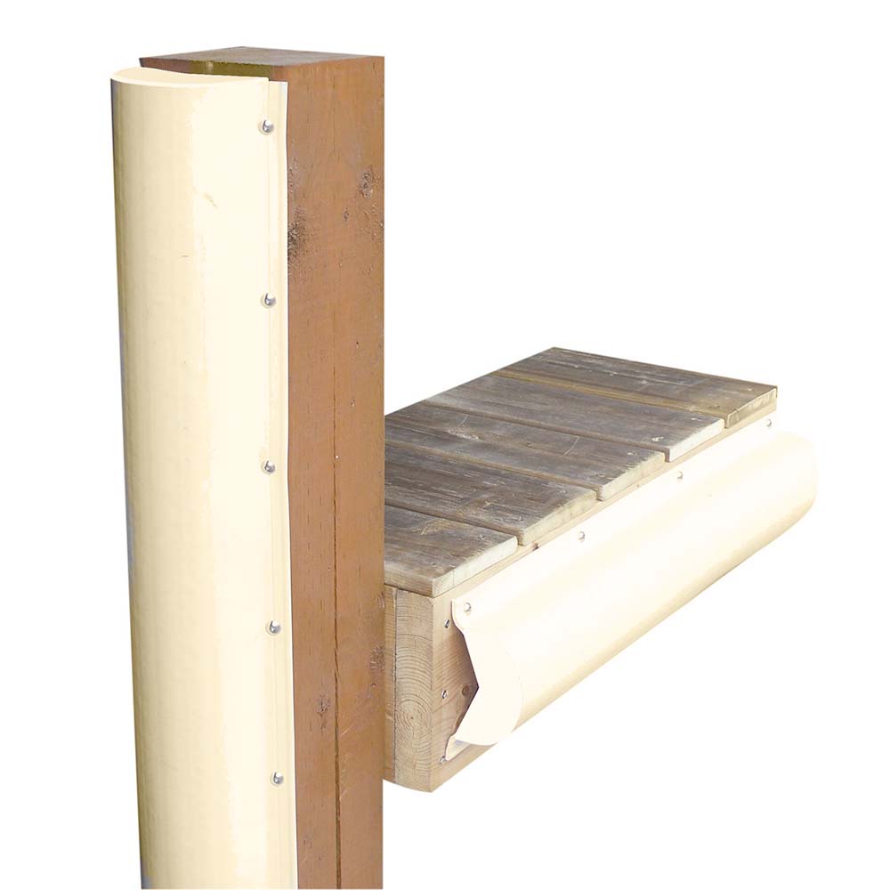 Protector de poste para muelle Dock Edge - Un extremo tapado - 6' - Beige