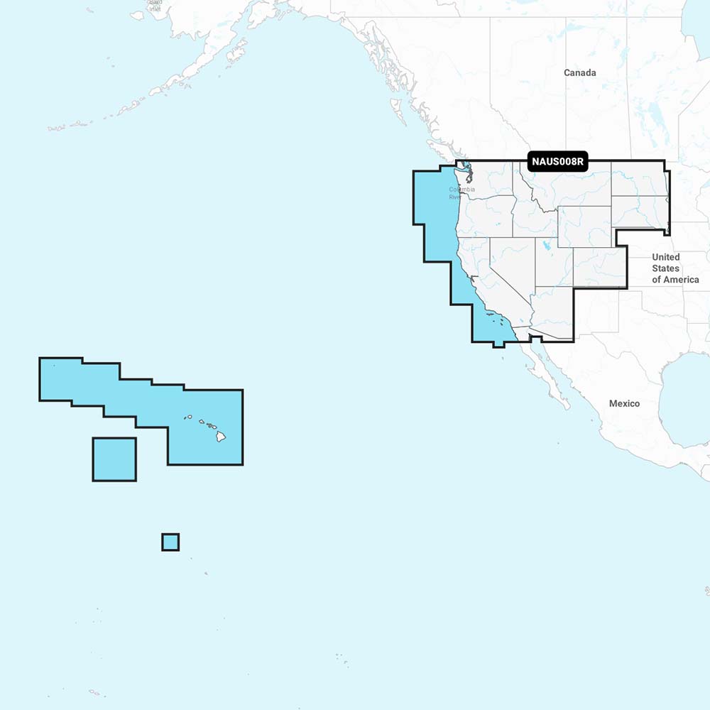 Navionics NAUS008R - Costa Oeste de EE. UU. - Navionics+