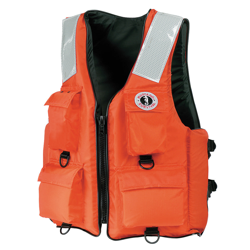 Chaleco salvavidas Mustang de 4 bolsillos - Naranja - Grande