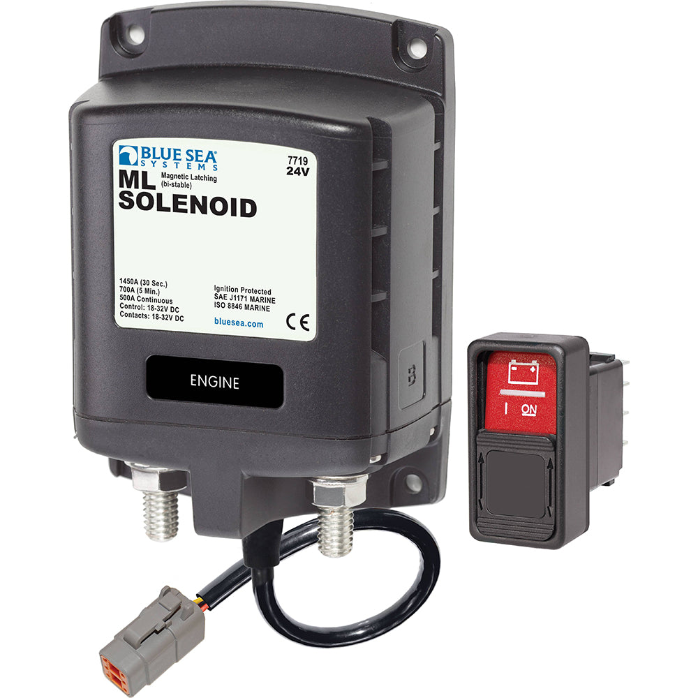 Blue Sea 7719100 - Interruptor de solenoide serie ML - Conector Deutsch - 24V