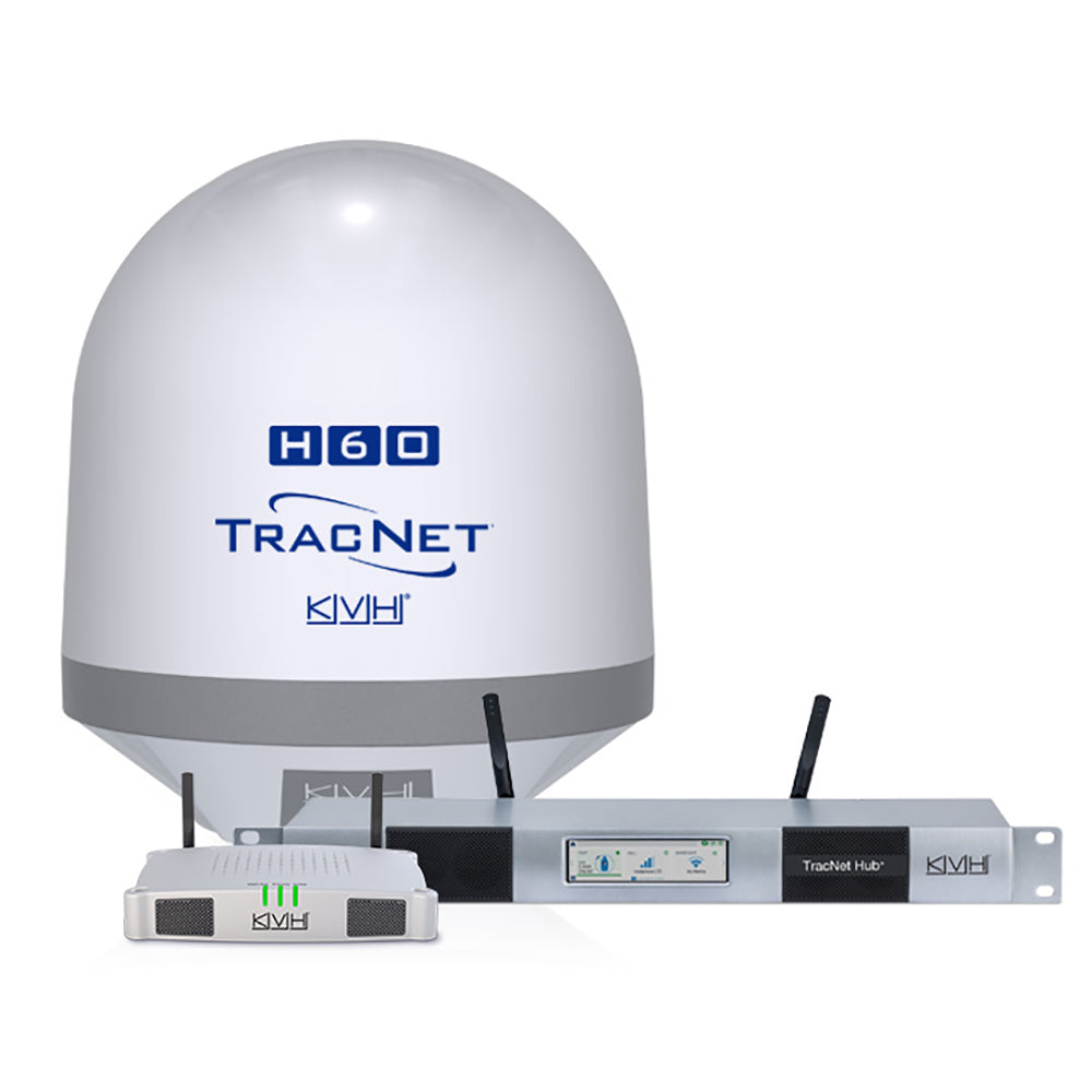 Antena de banda Ku KVH TracNet™ H60 con TracNet Hub
