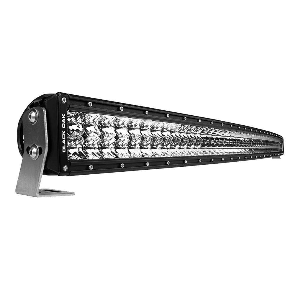 Barra de luz LED curva de doble fila serie Pro 3.0 de Black Oak, 50" - Negro