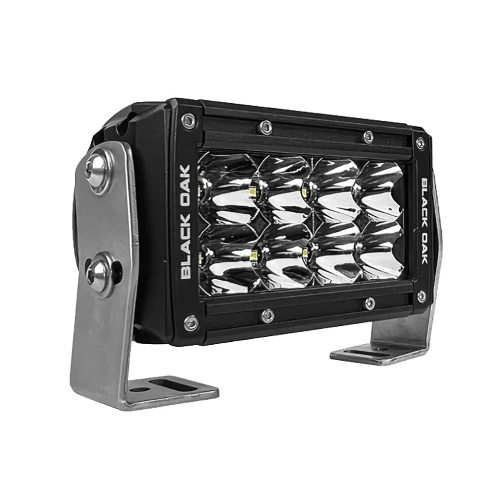 Barra de luz LED Black Oak Pro Series 3.0 de doble fila de 4" - Óptica puntual - Carcasa negra