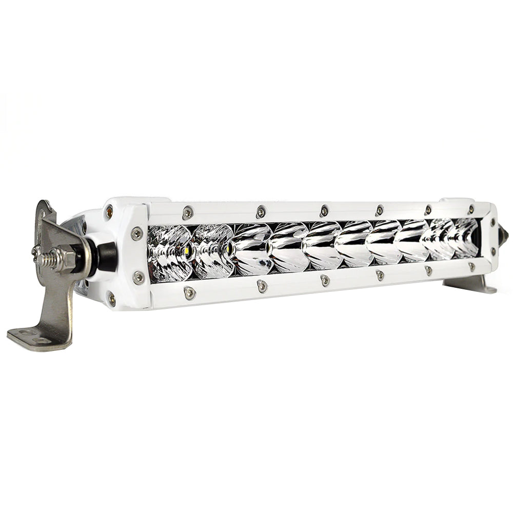 Barra de luces LED Black Oak Pro Series 3.0 de una fila de 10" - Óptica combo - Carcasa blanca