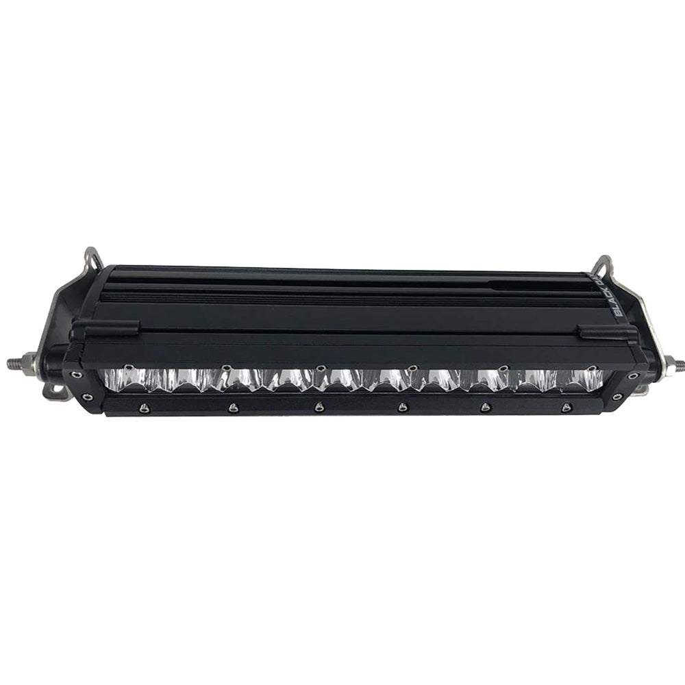 Barra de luces LED Black Oak de 10" de una sola fila - Óptica combinada - Carcasa negra - Pro Series 3.0