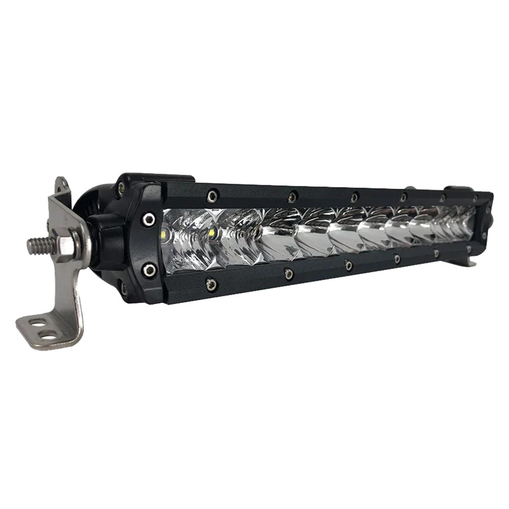 Barra de luces LED Black Oak de 10" de una sola fila - Óptica combinada - Carcasa negra - Pro Series 3.0