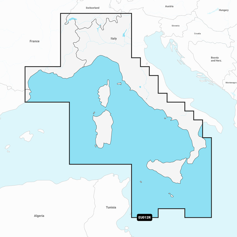 Garmin Navionics+ NSEU012R - Mar Mediterráneo, Centro-Oeste - Carta Náutica