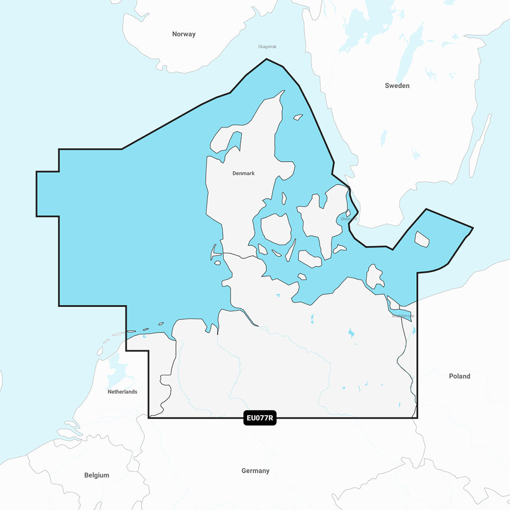 Garmin Navionics+ NSEU077R - Dinamarca y Alemania, Norte - Carta náutica