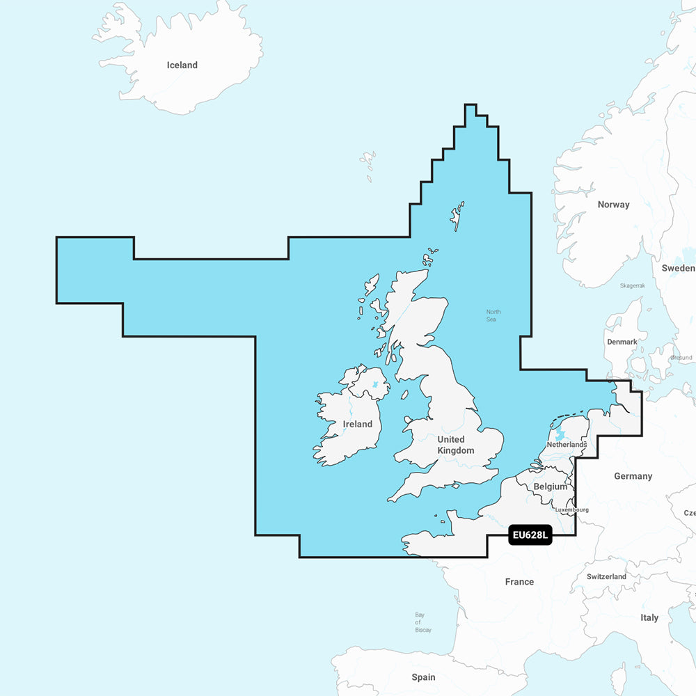 Garmin Navionics+ NSEU628L - Reino Unido, Irlanda y Holanda - Carta náutica