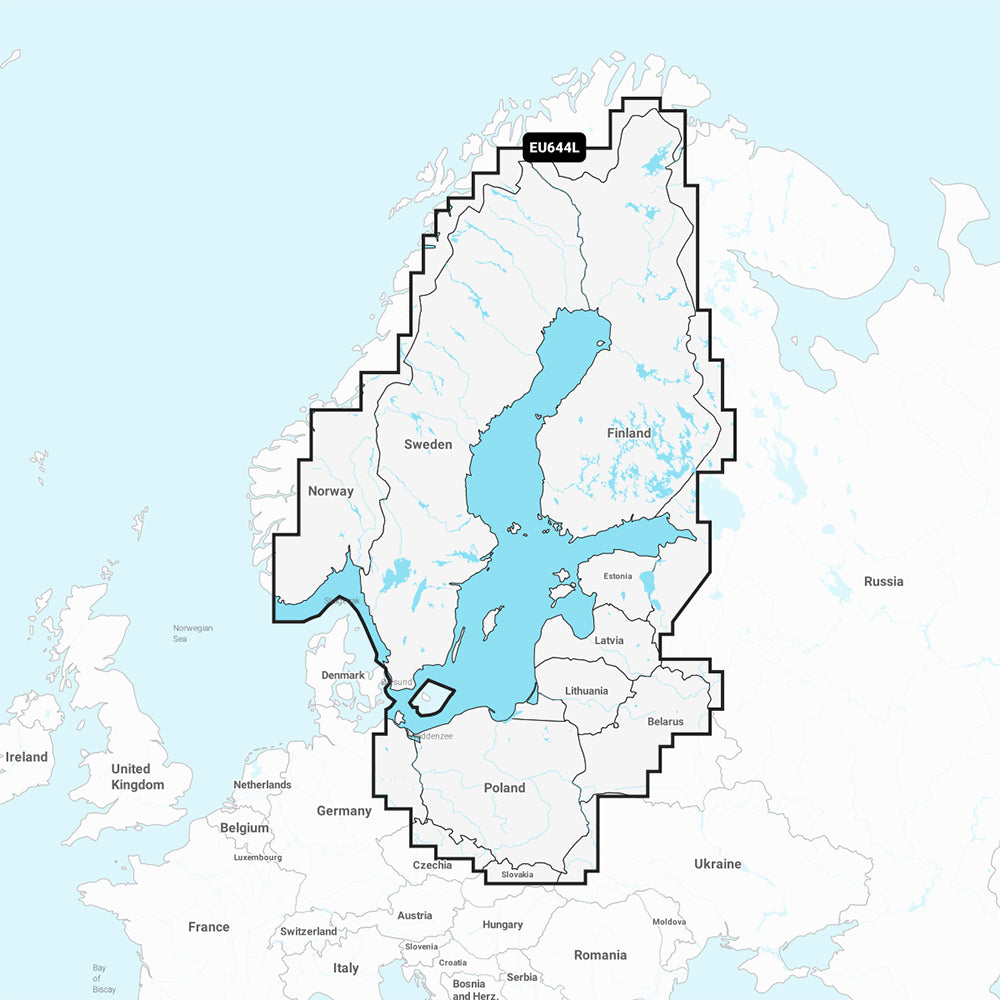 Garmin Navionics+ NSEU644L - Mar Báltico - Carta Náutica