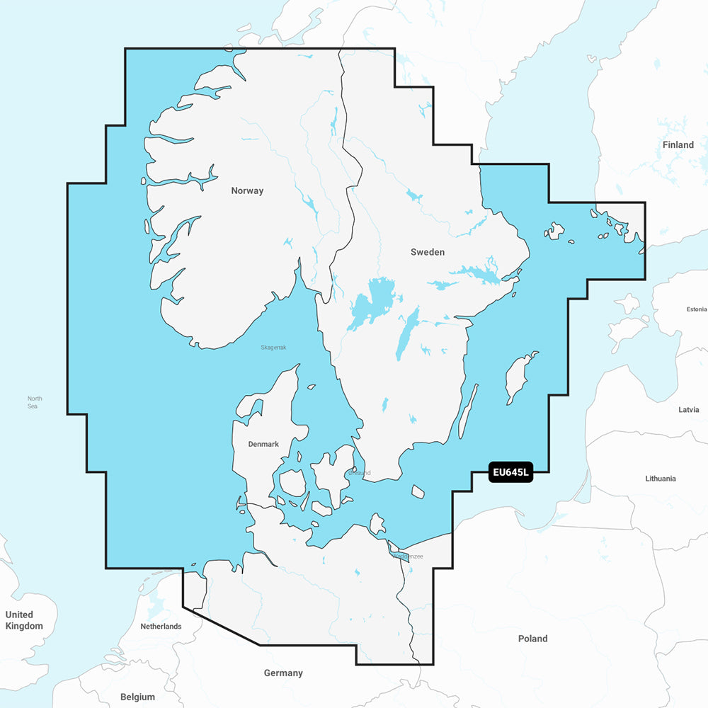 Garmin Navionics+ NSEU645L - Skagerrak y Kattegat - Carta náutica