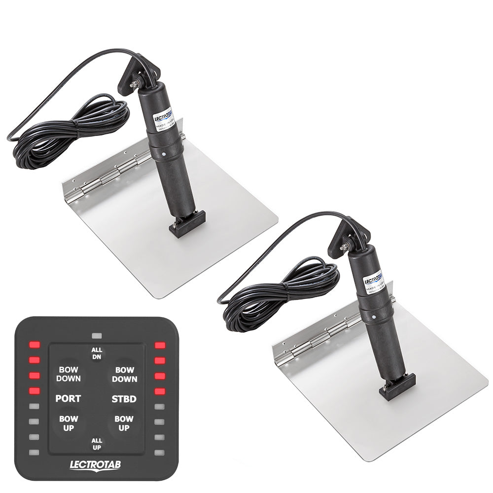 Kit de pestañas de ajuste (trim tabs) de acero inoxidable Lectrotab XKA con control One-Touch - 12 x 24