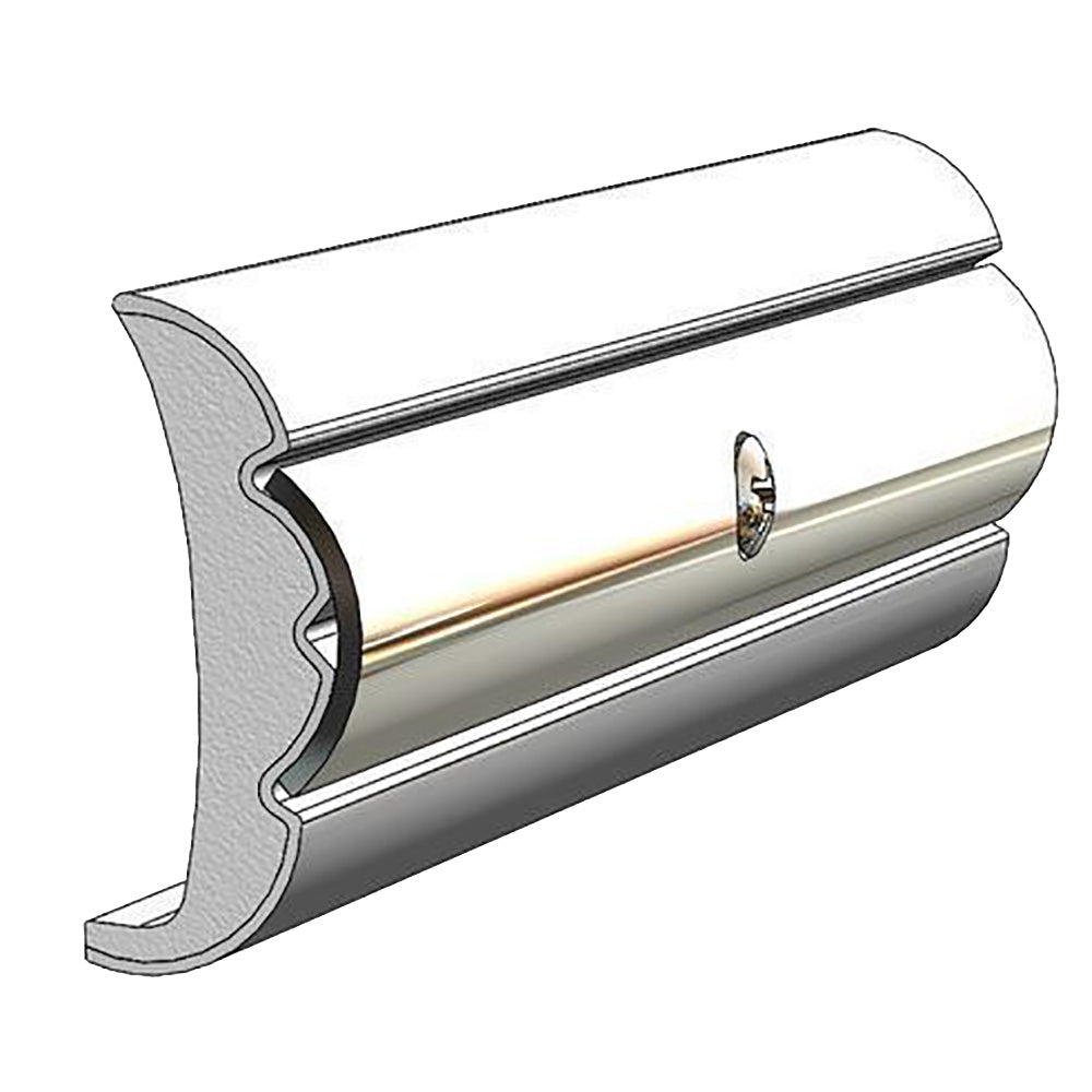 Perfil de defensa rígido de vinilo con núcleo flexible TACO 1.58" x .635" - Blanco escarchado 60'