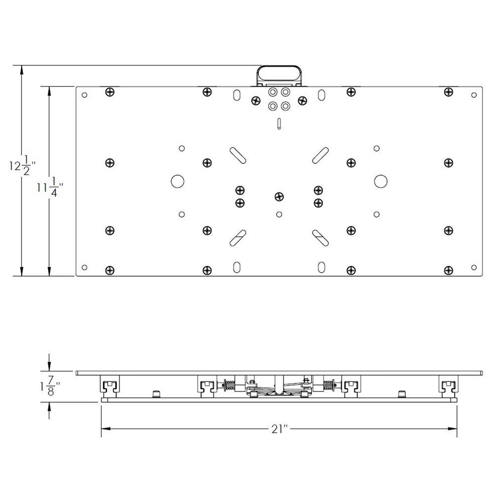 Deslizador de asiento manual TACO de 11-1/8" x 24"