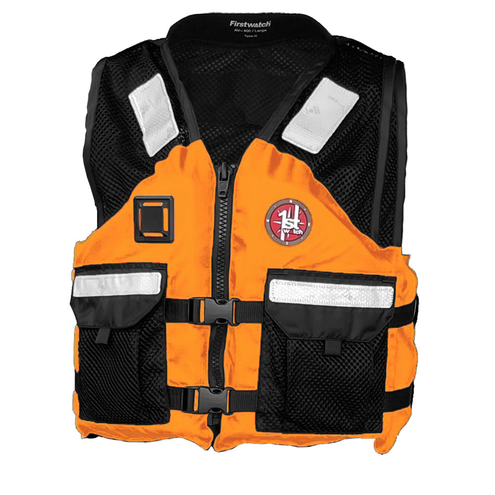 Chaleco de malla de alta visibilidad First Watch AV-5001 - Naranja/Negro - S/M