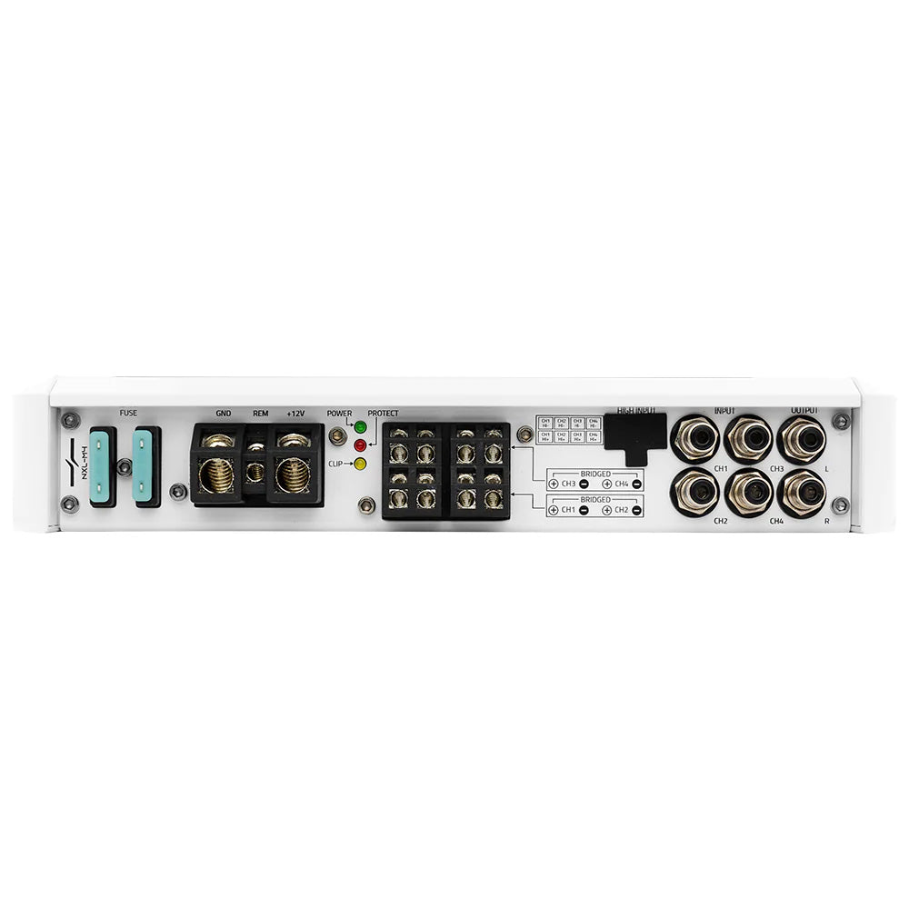 Amplificador marino de rango completo de 4 canales DS18 NXL-M4 con clasificación IPX5 - 150 x 4W a 4 ohmios
