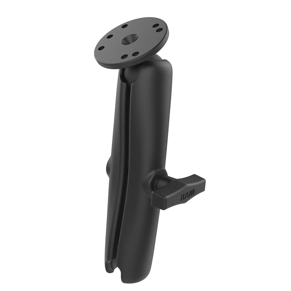 Brazo de doble enchufe RAM® con placa de bola redonda RAM Mount - Tamaño C largo