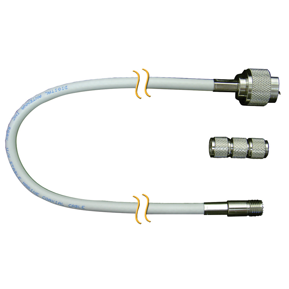 Cable digital de antena RG-8X con conector N macho y Mini-UHF hembra - 30 pies