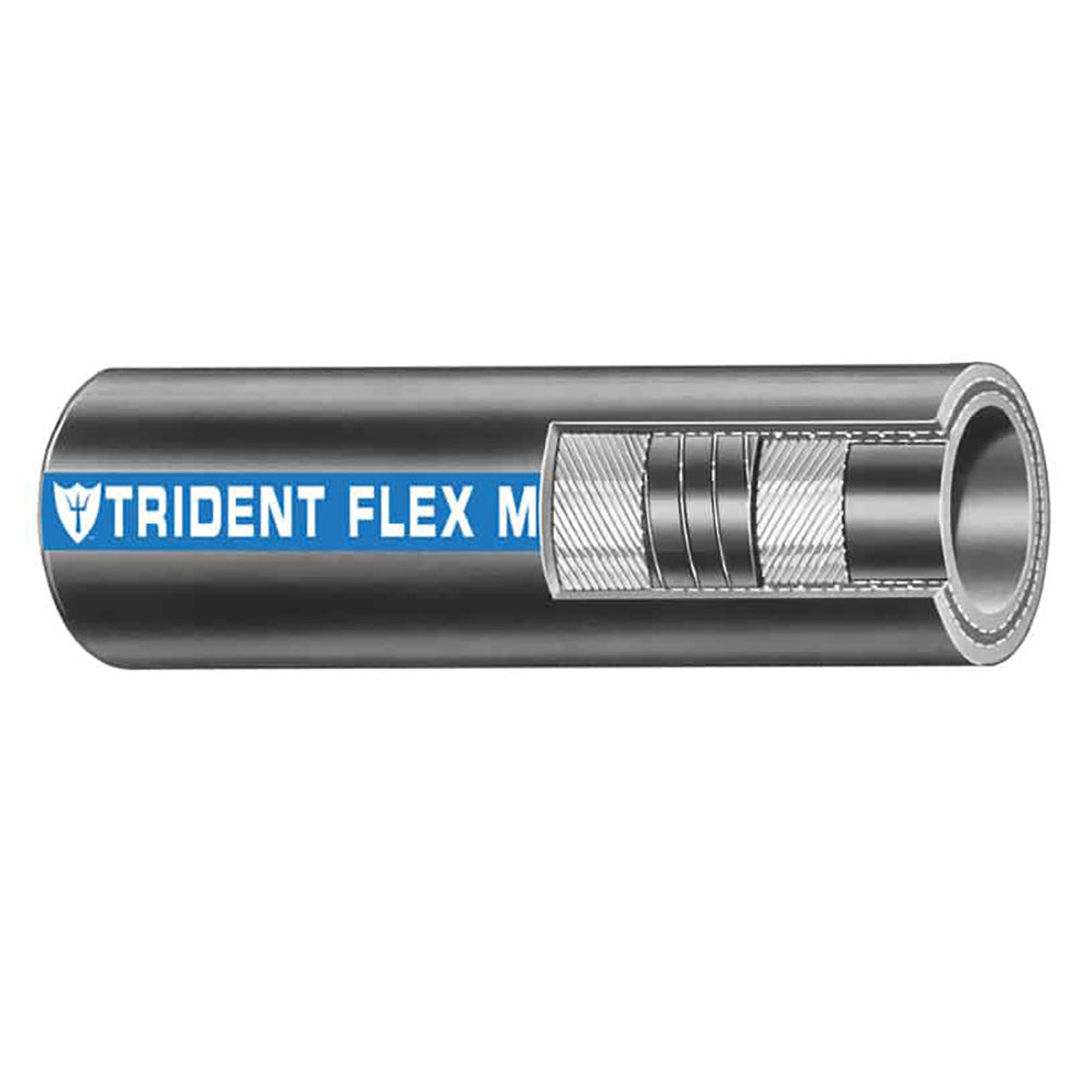 Manguera de escape húmedo y agua para uso marino Trident Marine de 1-1/2" - Negra - Vendida por pie