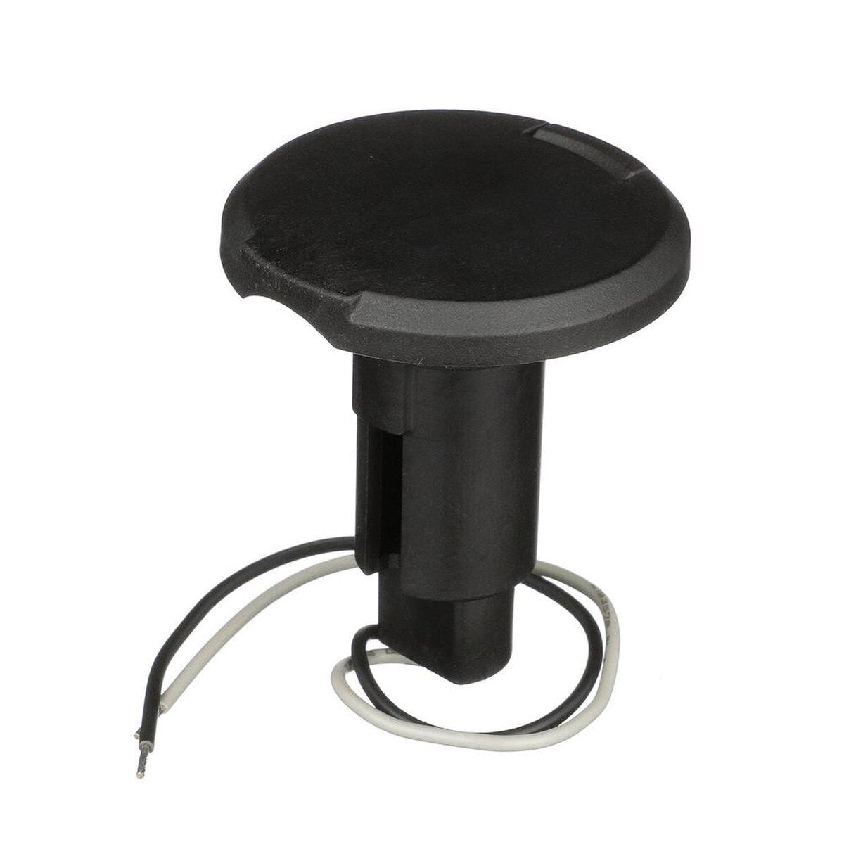 Attwood LightArmor Base Enchufable - 2 Pines - Negro - Redonda