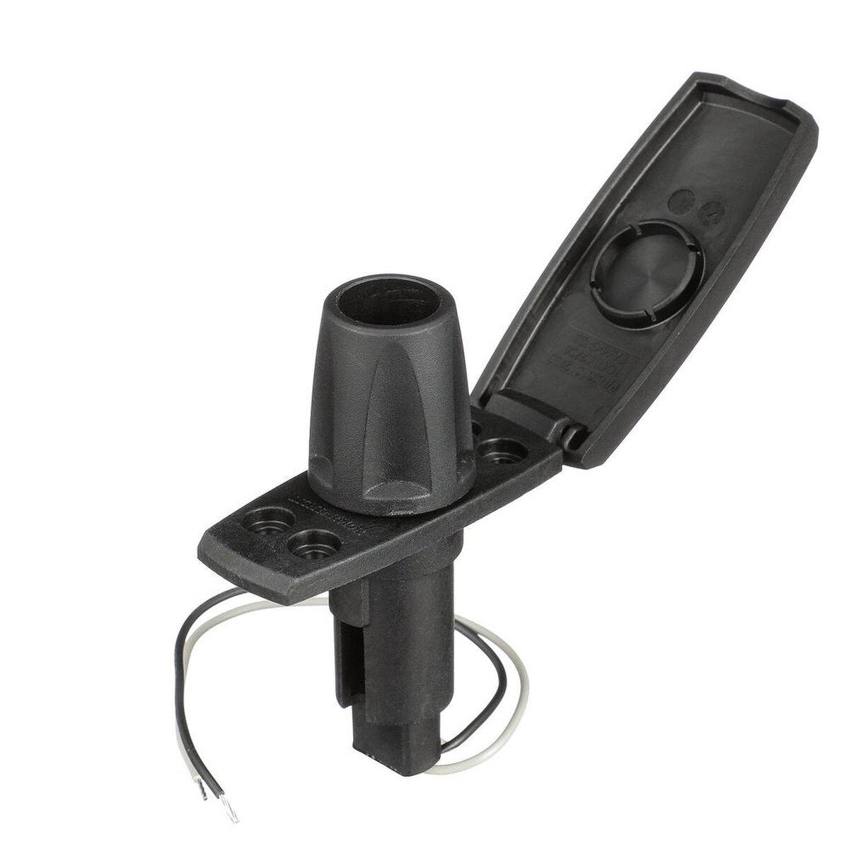 Attwood LightArmor Plug-In Base - 2 Pin - Black - Rectangle
