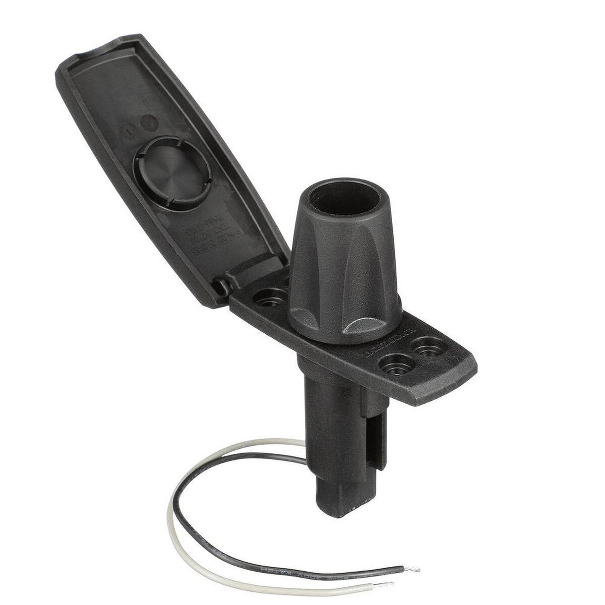 Attwood LightArmor Plug-In Base - 2 Pin - Black - Rectangle