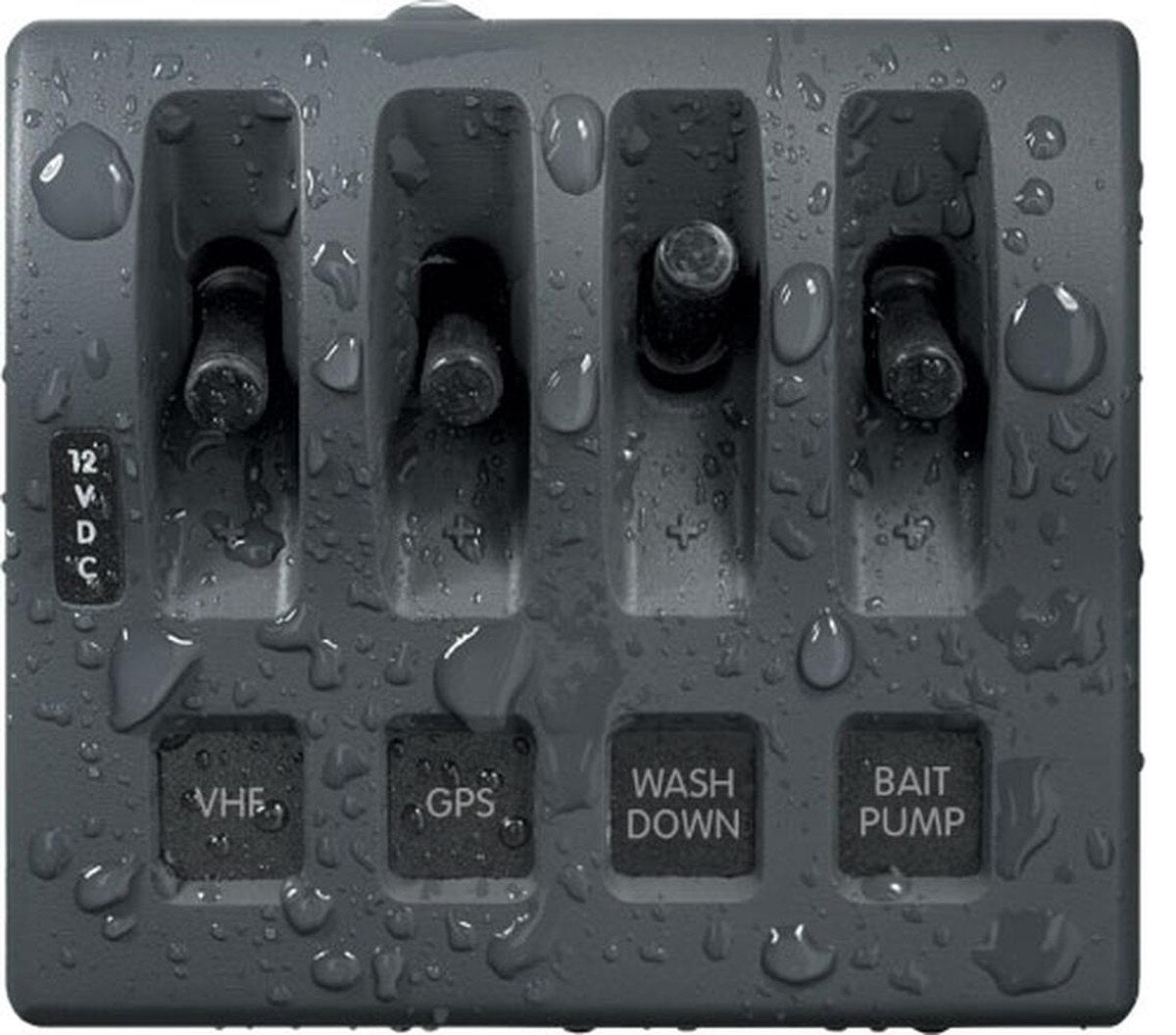 Blue Sea 4305 WeatherDeck® 12V DC Waterproof Switch Panel - 4 Posistion