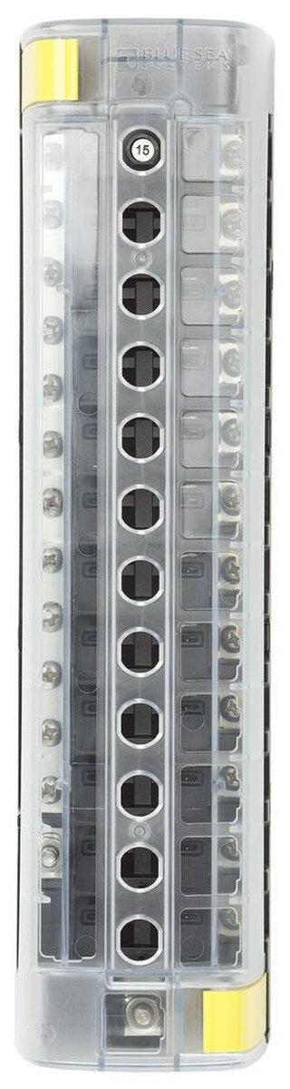 Bloque de disyuntores Blue Sea 5054 ST CLB - 12 posiciones con barra colectora negativa