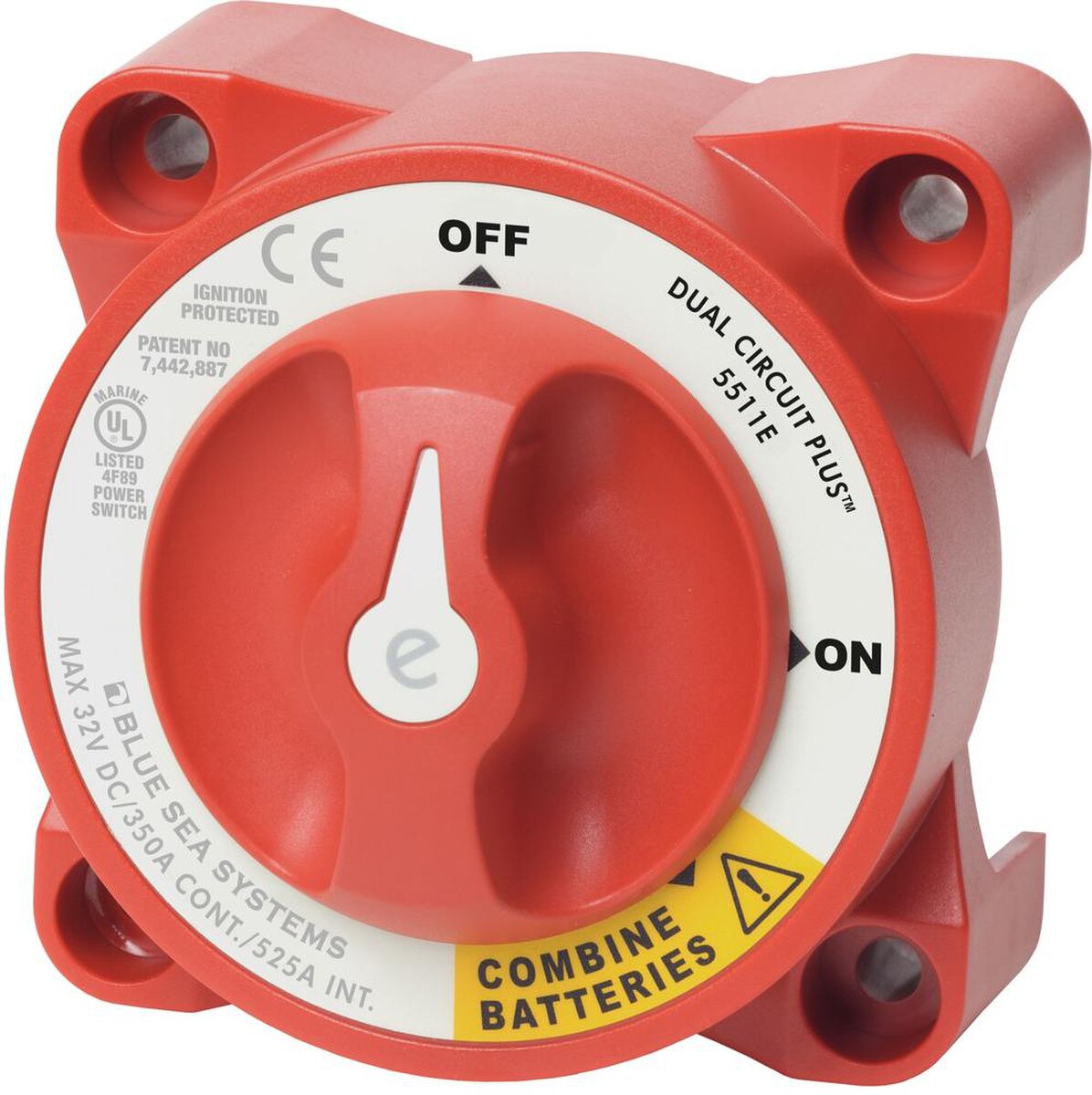 Interruptor de batería Blue Sea 5511e e-Series Dual Circuit Plus