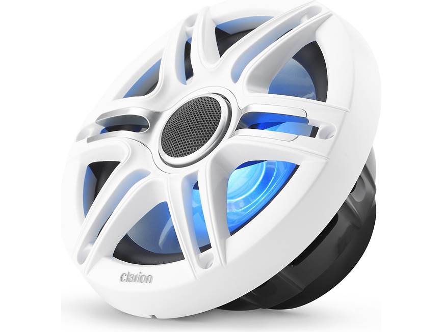 Clarion CMSP Series 7.7" Marine Speakers w/ Classic Grill w/ RGB Lighting - CMSP-771RGB-SWG