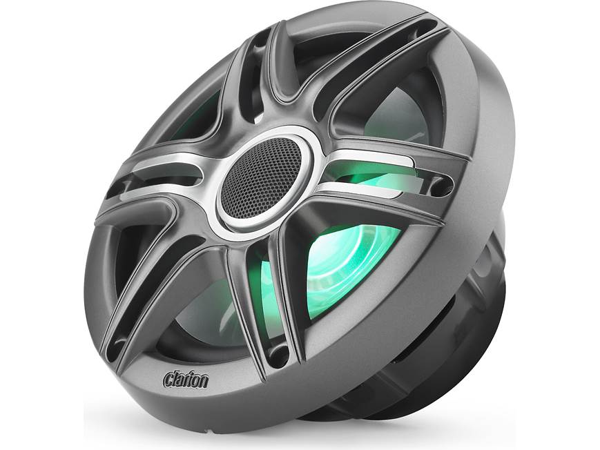 Clarion CMSP Series 7.7" Marine Speakers w/ Classic Grill w/ RGB Lighting - CMSP-771RGB-SWG
