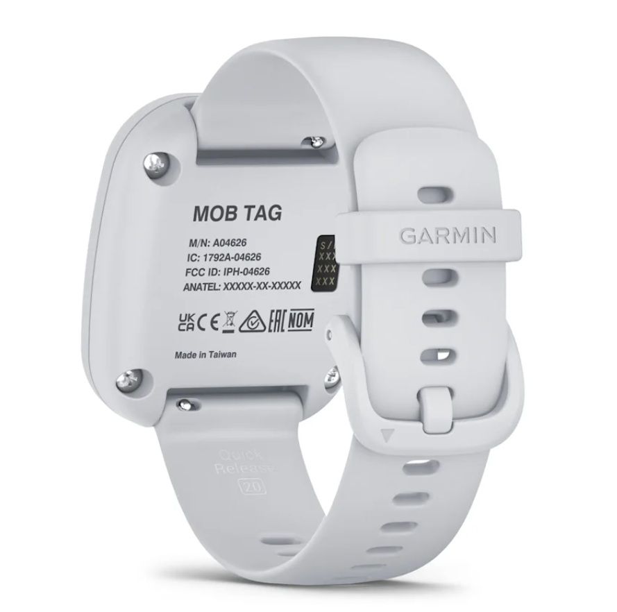 Garmin MOB Tag w/White Quick Release Band