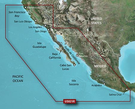 Garmin BlueChart® g3 Vision® HD - VUS021R - California-México - microSD™/SD™