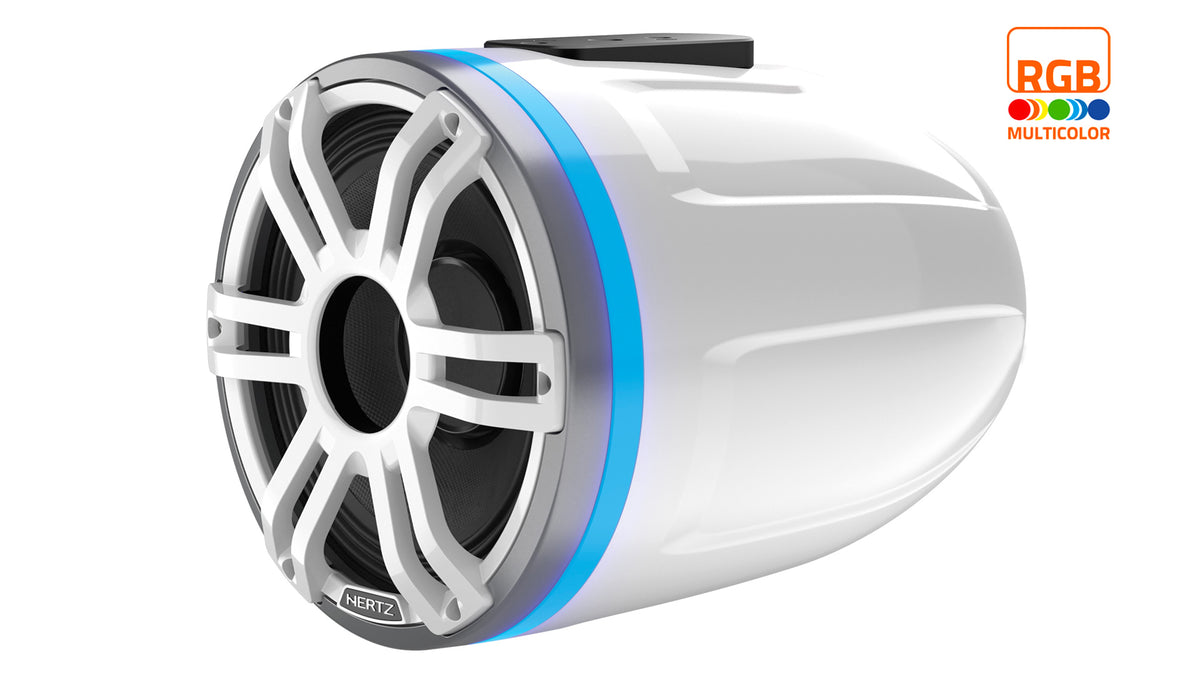 Altavoz de torre Hertz Audio HTX de 8" con motor de compresión y caja para montaje plano con iluminación RGB - HTX 8H S-FL-SW