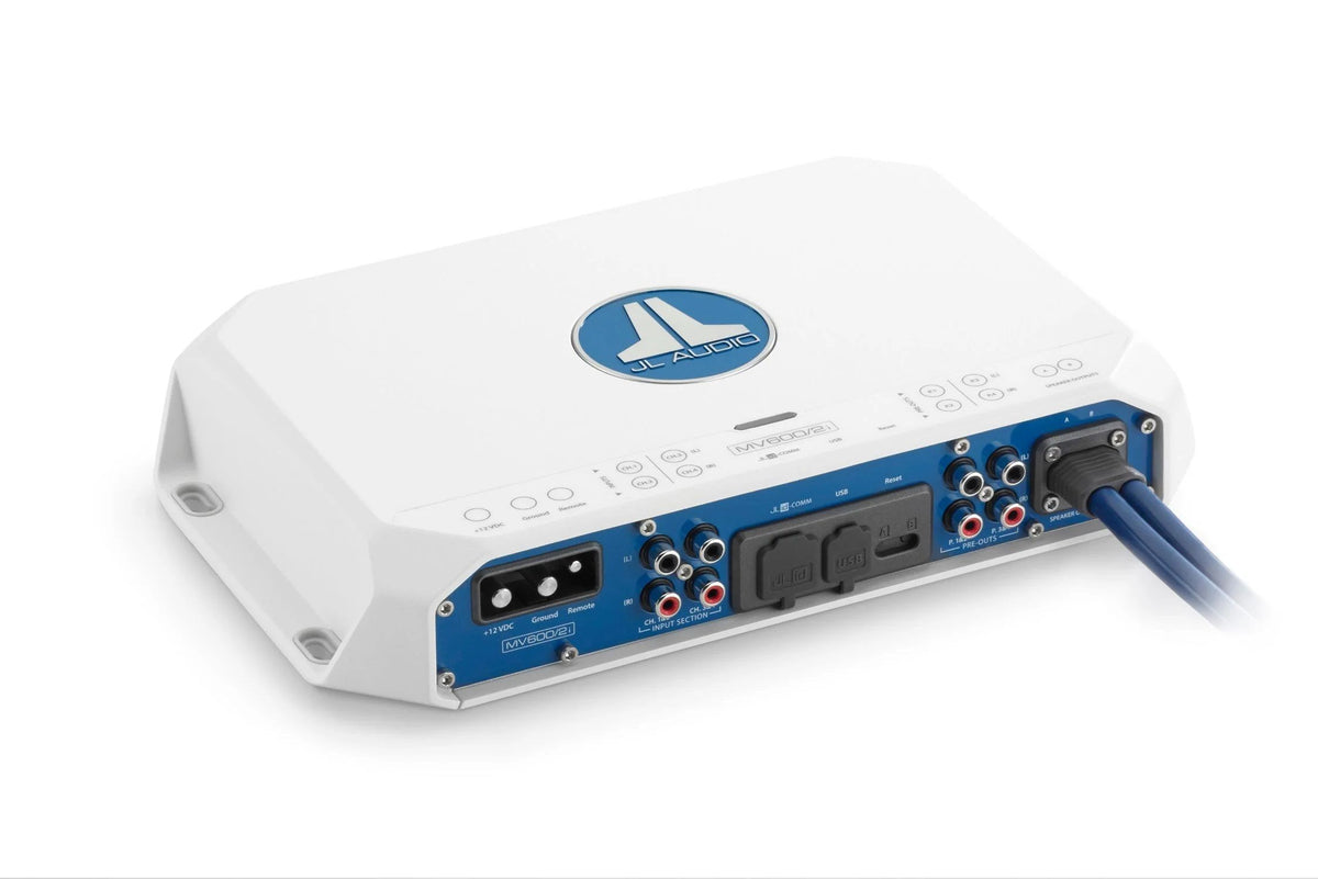 Amplificador de rango completo de 2 canales JL Audio serie MVI de 600 W con DSP integrado - MV600/2i