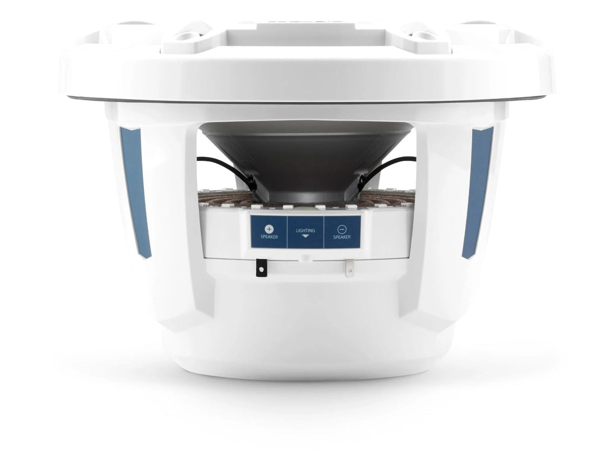 JL Audio M6 10" Marine Subwoofer w/Gloss White Sport Grille & Transflective™ LED Lighting - M6-10W-S-GwGw-i-4