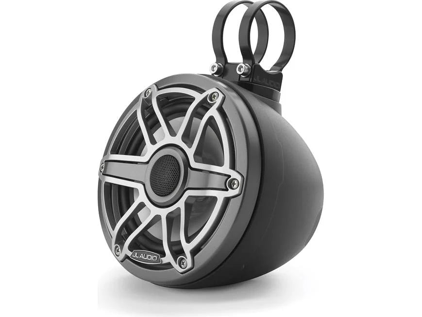 JL Audio M6 VeX™ Series 6.5" Enclosed Coaxial Speakers w/Titanium Sports Grilles - M6-650VEX-Mb-S-GmTi