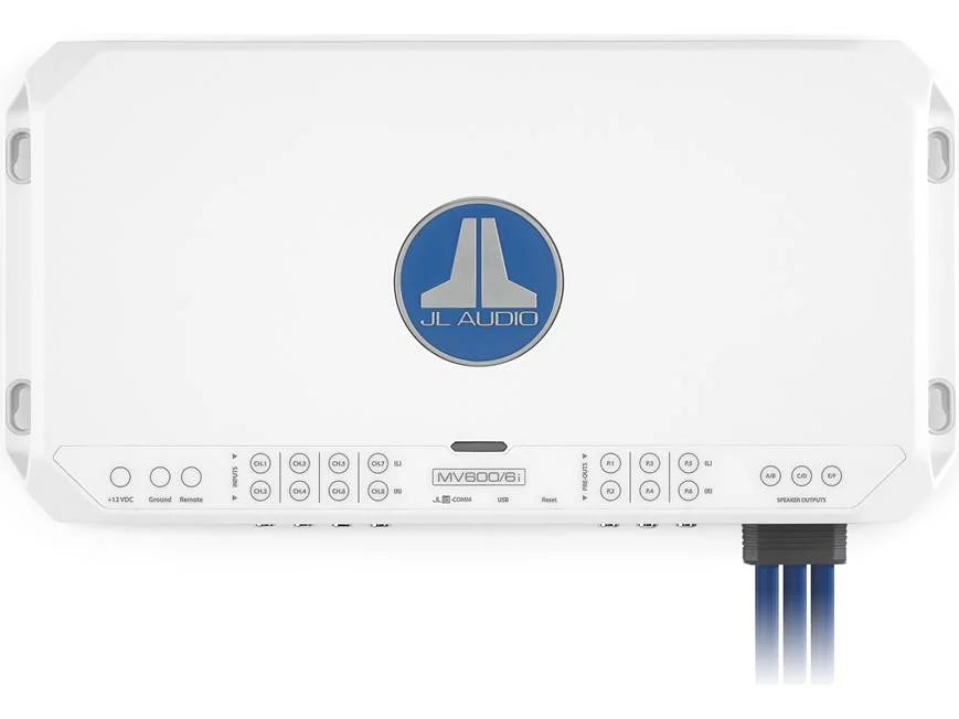Amplificador de 6 canales JL Audio serie MVI de 600 W con DSP integrado - MV600/6i