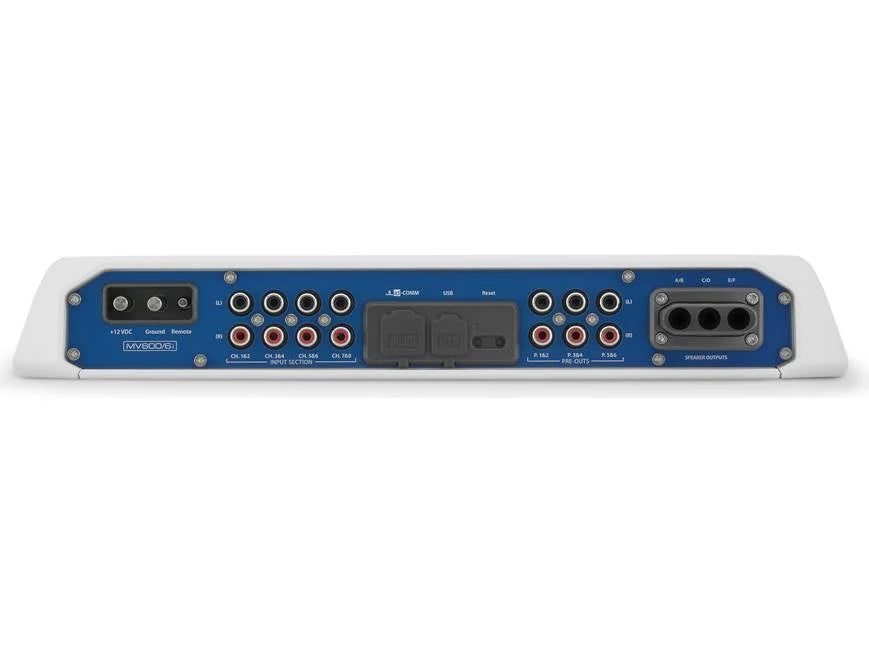 Amplificador de 6 canales JL Audio serie MVI de 600 W con DSP integrado - MV600/6i
