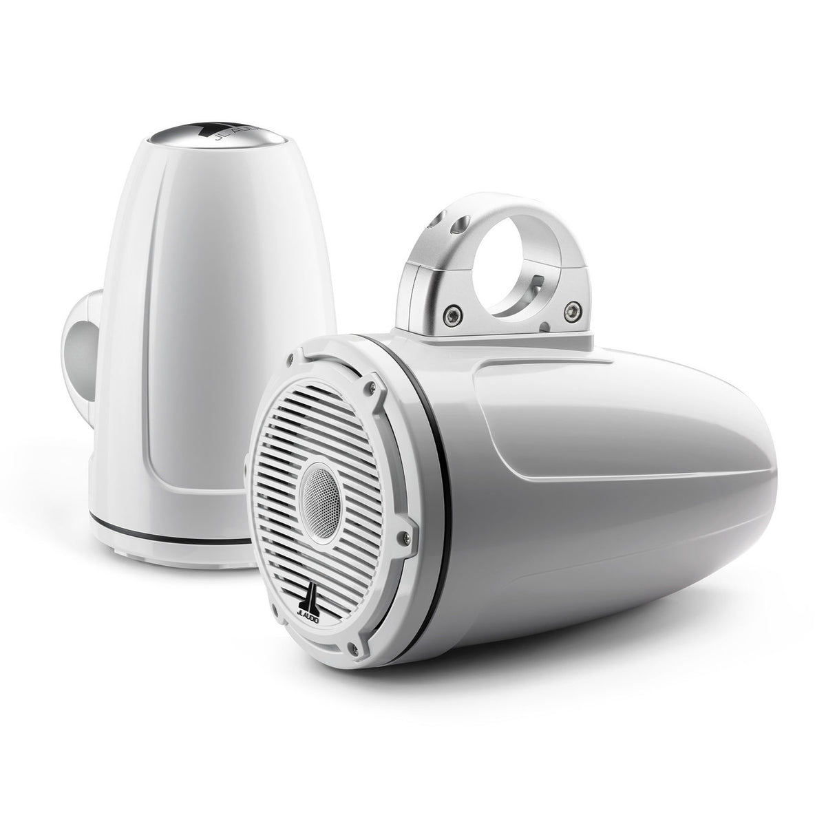 Sistema coaxial de torre cerrado de 7.7" serie M6 de JL Audio con rejilla clásica blanca brillante - M6-770ETXv3-Gw-C-3Gw