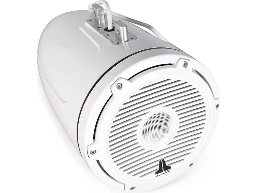JL Audio M6 Series 8.8" Enclosed Tower Coaxial System w/Gloss White Classic Grille - M6-880ETXv3-Gw-C-3Gw