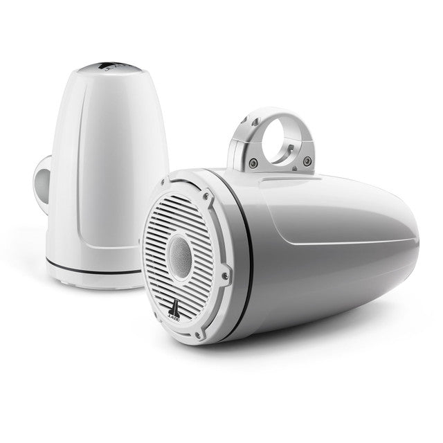 JL Audio M6 Series 8.8" Enclosed Tower Coaxial System w/Gloss White Classic Grille - M6-880ETXv3-Gw-C-3Gw