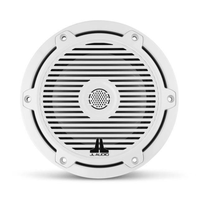 Altavoces coaxiales marinos JL Audio serie M3 de 6.5" con rejillas clásicas en blanco brillante - M3-650X-C-Gw