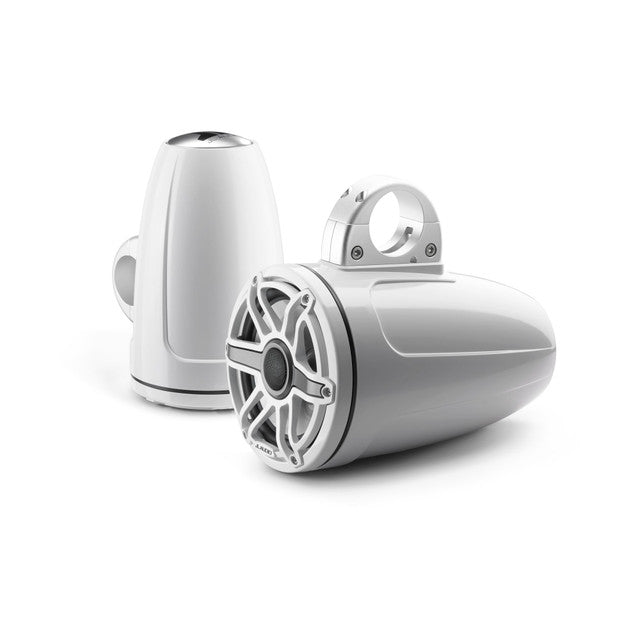 JL Audio M6 Series 7.7" Enclosed Tower Coaxial System w/Gloss White Sport Grille - M6-770ETXv3-Gw-S-GwGw