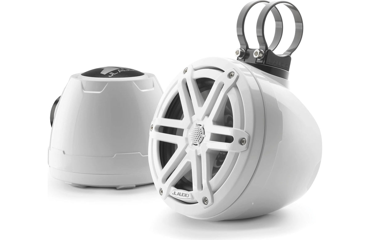 JL Audio M3 VeX™ Series 6.5" Enclosed Coaxial Speakers w/White Sports Grilles - M3-650VEX-Gw-S-Gw