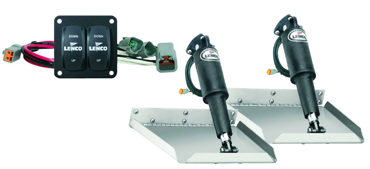 Kit de flaps estándar Lenco de 12" x 12" con kit de interruptor de balancín doble