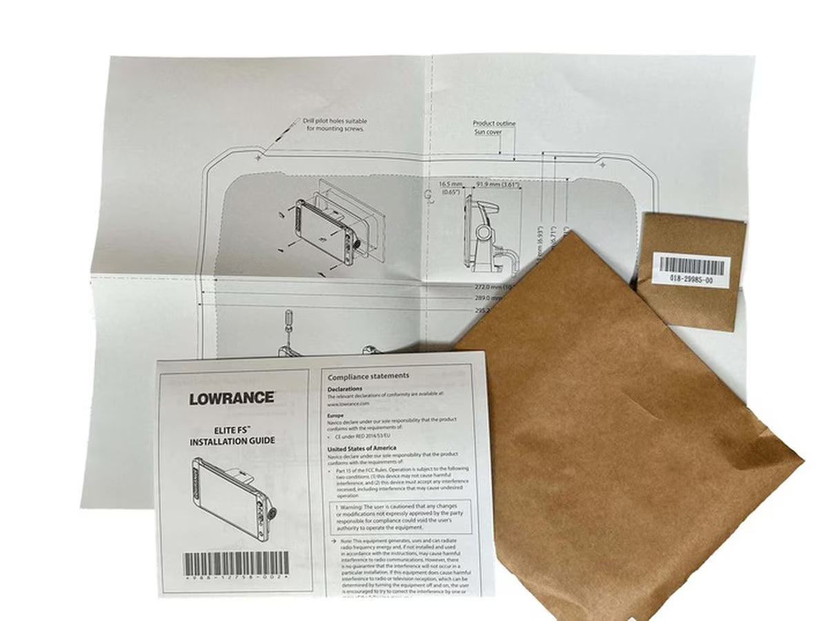 Lowrance Flush Mount Kit f/ Elite FS 9