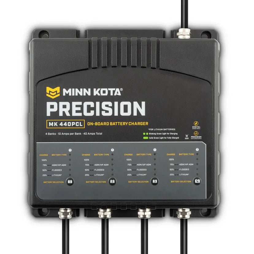 Minn Kota On-Board Precision Charger MK-440 PCL 4 Bank x 10 AMP LI Optimized Charger